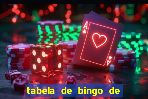 tabela de bingo de 1 a 100